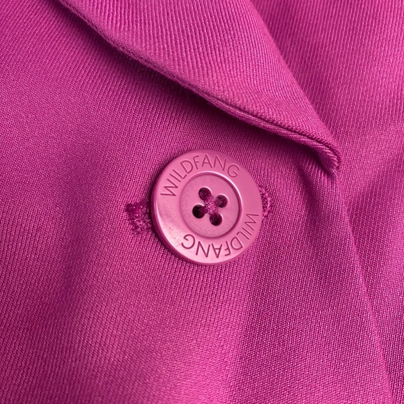 WILDFANG The Empower Colorblock Suit Tux Blazer & Slim Crop Pant Orchid Black - Picture 4 of 16